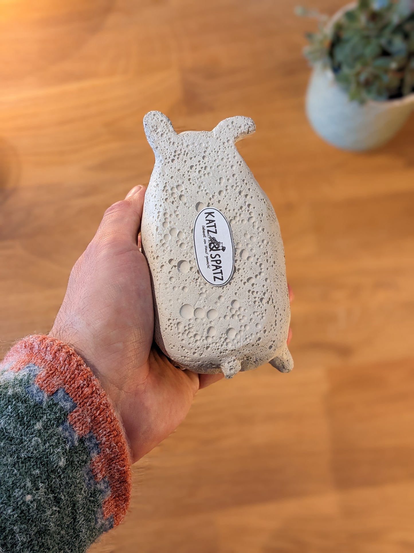 Deko Entspannungs-Schwein - handgefertigter Steinguss, Betonfigur, Design, Home, Accessoire